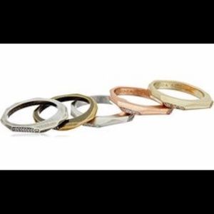 Kendra Scott stackable multi colored metal rings